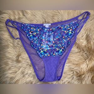 Steamy Floral in Purple Savage X Fenty Panty 4X